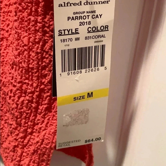 Alfred Dunner Coral Button Down 3/4 Sleeves Top - Picture 10 of 14